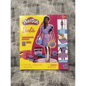 Barbie Fashionista Ruffles Play-Doh~11.5” Doll, Patterns Playdough Accessories